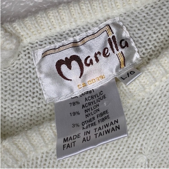 MARELLA NWT Vintage Appliqué V-Neck Sweater - Picture 8 of 10